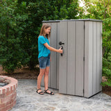 Vertical Storage Shed with Shelves