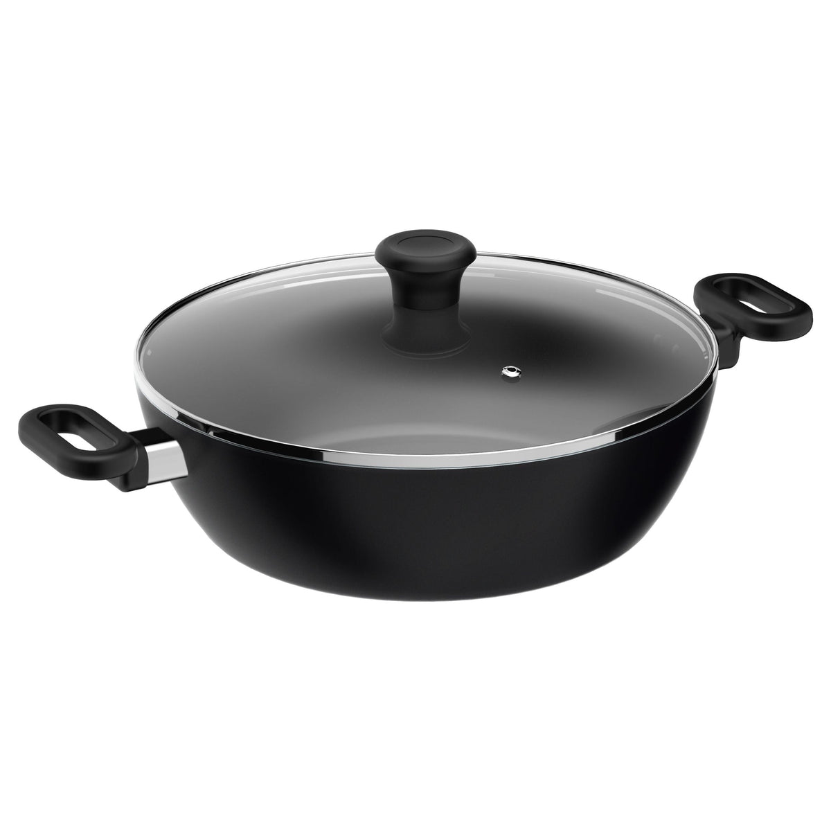 5.6qt Non-Stick Karahi with lid 30cm 12in