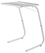 Tilt-a-Table Portable Height Adjustable TV Tray/Laptop Table, White