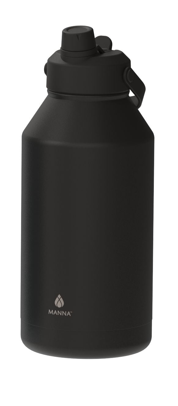 Dual Mouth Flip Lid Double Wall Stainless Steel Water Bottle, 64-oz G9911