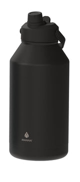 Dual Mouth Flip Lid Double Wall Stainless Steel Water Bottle, 64-oz