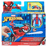 Web Blast Cycle Toy Set with 4-in Poseable Action Figure and 2 Web Projectiles
