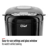 Bread Maker with 12 Digital Functions, Black, 2lb