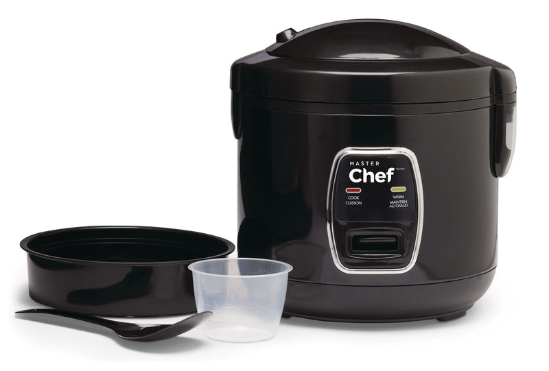 Deluxe Non-Stick Rice Cooker & Steamer, Black, 10 Cups O8461