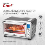 Digital Convection Toaster Oven with 10 Functions, Stainless Steel, 6-Slices