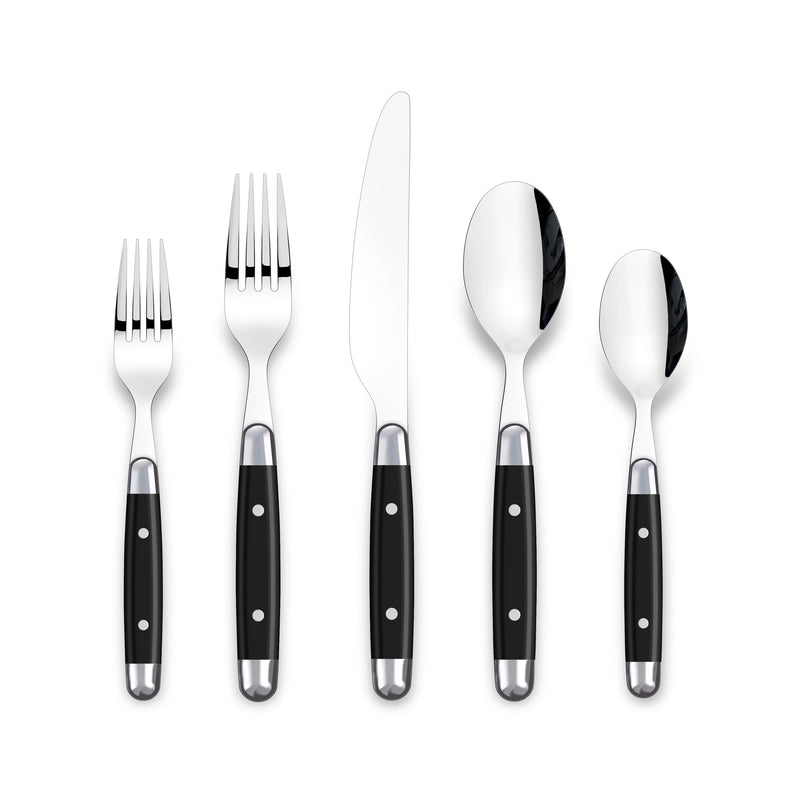 Rivet Flatware Set, Serves 4, 20-pc, with Caddy F993
