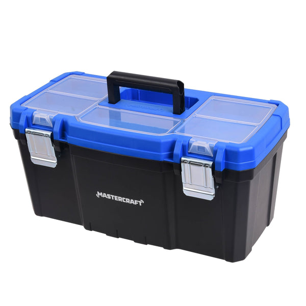 Portable Plastic Tool Box with Removable Tray & Tray Top, Blue, 19-in, Jumbo Hex Key Set/Allen Wrench Set, Metric, High... P9097