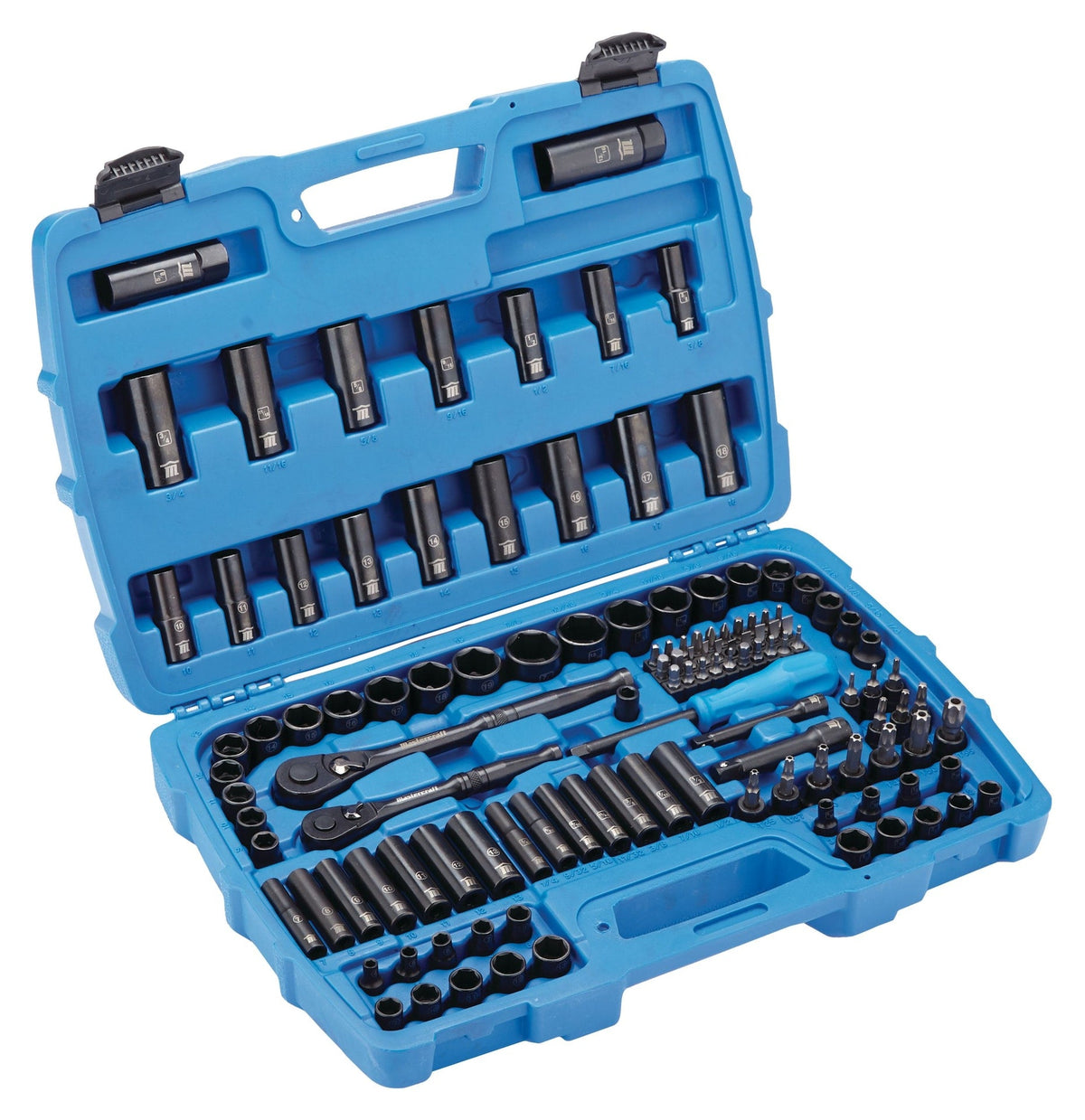 Socket Set, 122-pc, SAE/Metric, CRV, Black Steel Finish