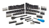 Socket Set, 122-pc, SAE/Metric, CRV, Black Steel Finish