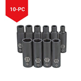 1/2-in Drive Deep Impact Socket Set, Metric, 10-pc