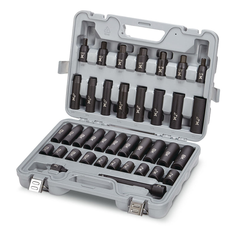 1/2-in Drive Professional Grade Impact Socket Set, 38-pc, CRMO B1248