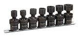 3/8-in Drive Swivel Impact Socket Set, 7-pc, SAE, CRMO
