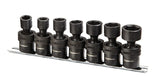 3/8-in Drive Swivel Impact Socket Set, 7-pc, SAE, CRMO