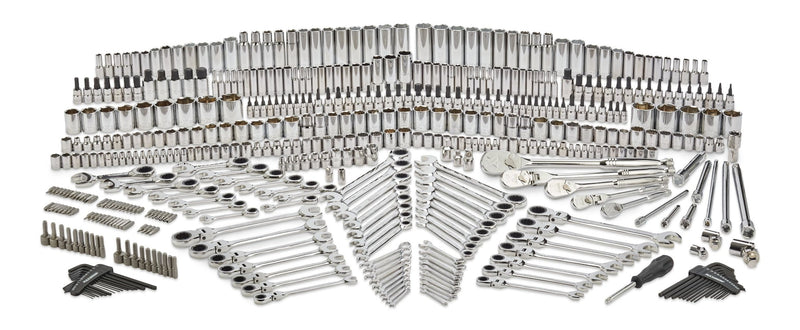 Master Socket & Wrench Set, 500-pc, CRV, Nickel-Chrome Plating D2649