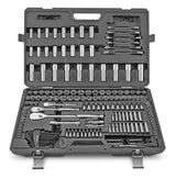 Professional Grade Socket Set, 224-pc, CRV, Nickel-Chrome Plating