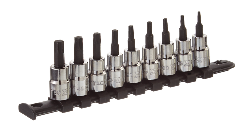 Star-drive Bit Socket Set, Heat Treated, 9-pc Y4039
