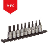 Star-drive Bit Socket Set, Heat Treated, 9-pc