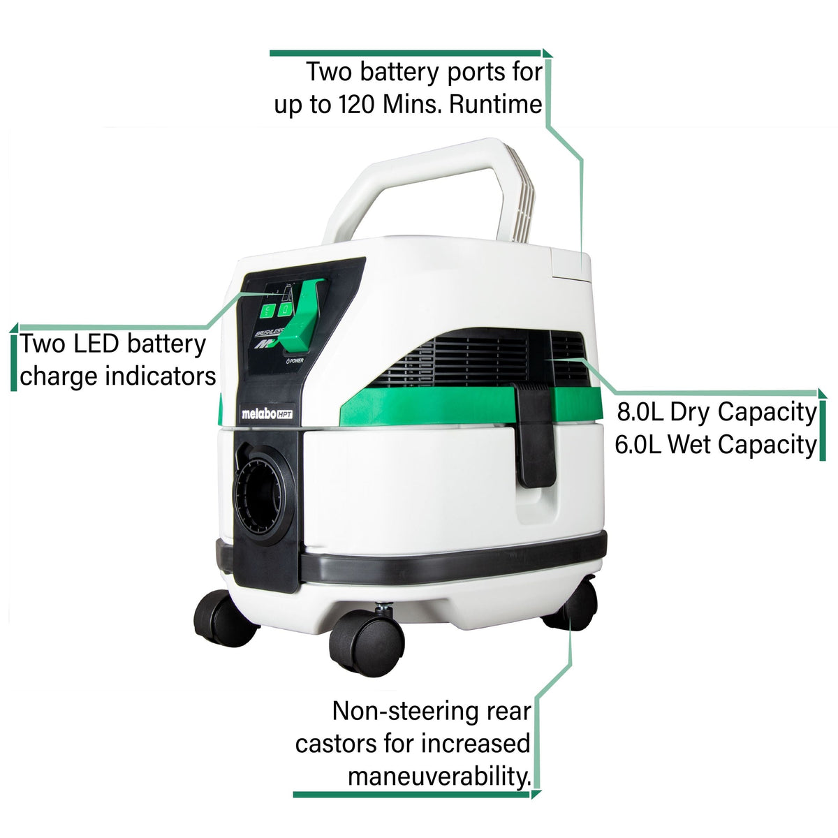 HPT 36V Pod Style Cordless Vacuum, Bare Tool