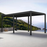 Mirador 10 ft. x 20 ft. Adjustable Louvered Aluminum Pergola