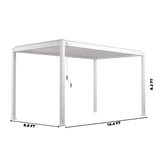 Mirador 8.8 ft. x 14.4 ft. Adjustable Louvered Aluminum Pergola