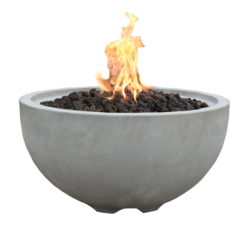 Nantucket Round Propane-Fueled Fire Bowl with Lava Rock & Canvas Cover, 40,000 BTUs, 14-in M1050