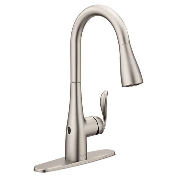 Arbor Single Handle Touchless Pull Down Spot-Resist Sprayer Kitchen Faucet with & Power Clean, Stainless Steel C4102