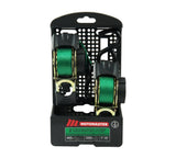1,200-lb Retractable Ratchet Tie Down Straps, 1-in x 10-ft (2.54 cm x 3 m), 2-pk