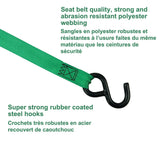 1,200-lb Retractable Ratchet Tie Down Straps, 1-in x 10-ft (2.54 cm x 3 m), 2-pk