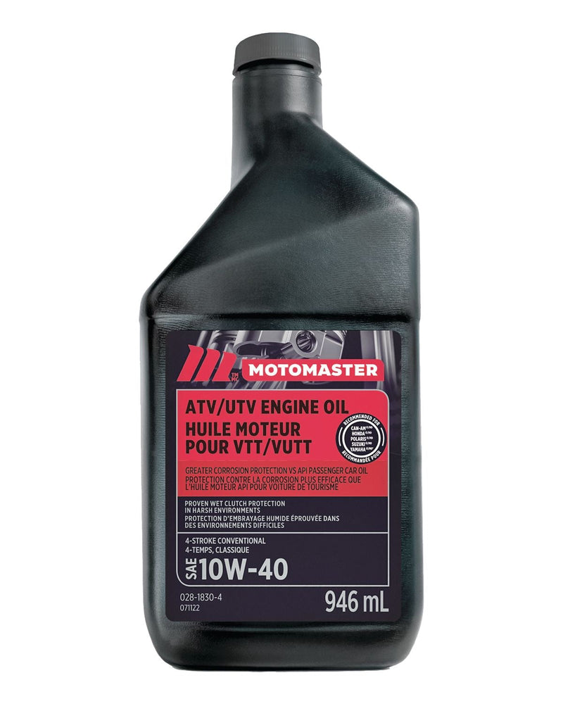 4-Stroke Premium ATV/UTV Engine Oil 10W40, 946-mL T2884