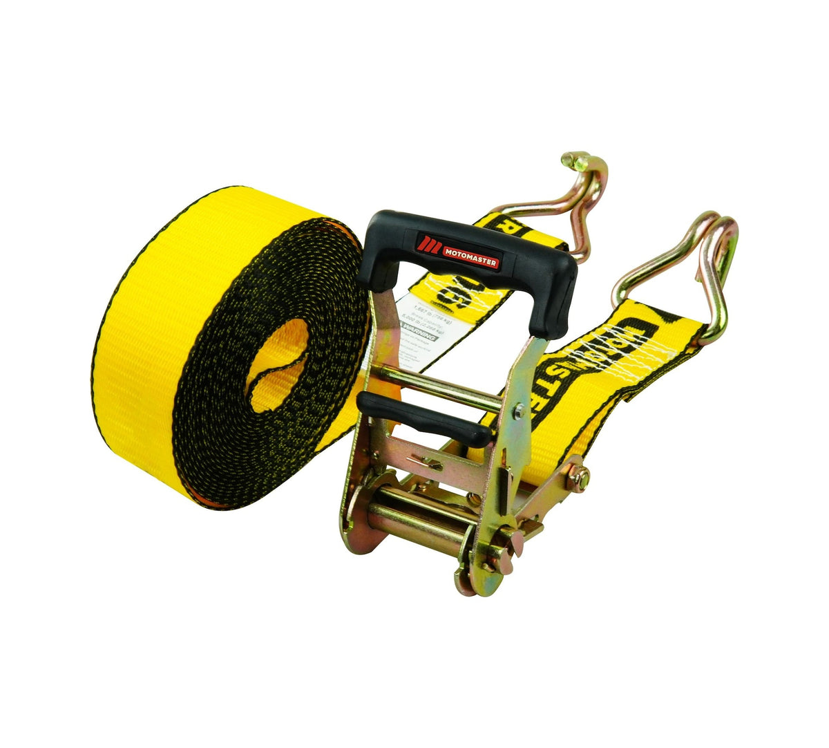 5,000-lb Commercial Ratchet Tie Down Strap with Double-J Hook, 2-in x 25-ft