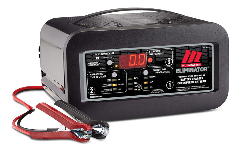 Eliminator Workshop Series Smart Battery Charger, Fully Automatic, 30/12/6-Amp, 6V/12V, with 80-Amp Engine Start Q1462