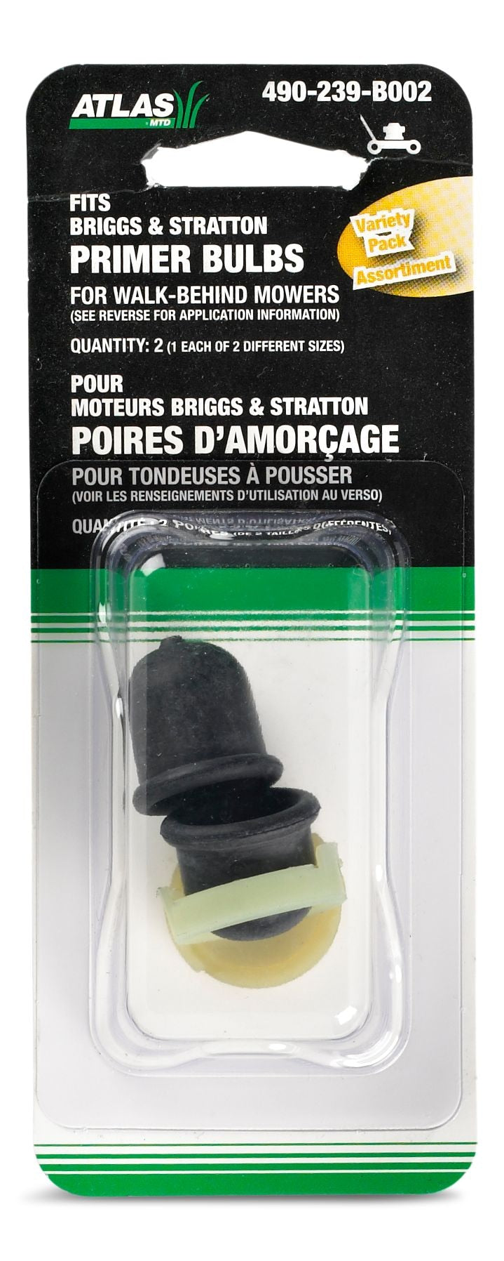 Lawn Mower Engine Primer Bulbs, 2-Pc M188