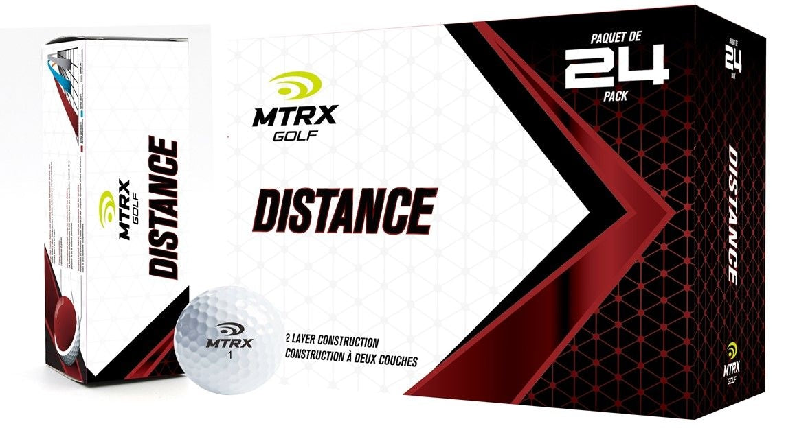 Distance Golf Balls, White, 24-pk