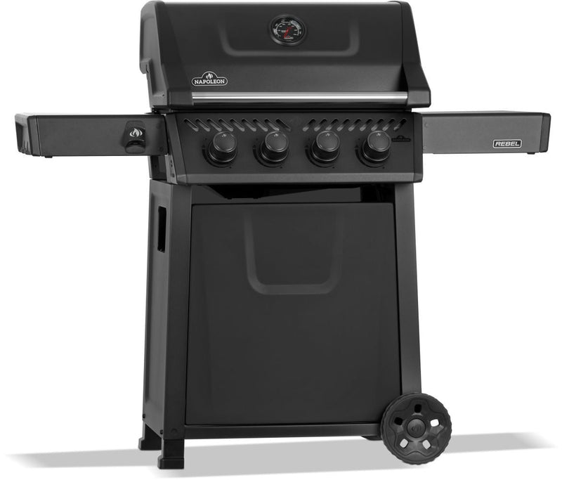 Rebel 425 4-Burner LP Gas BBQ, Matte Black S4788