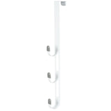 20" Over The Door Metal 3 Hook, White