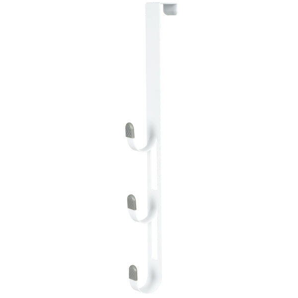 20" Over The Door Metal 3 Hook, White B5038