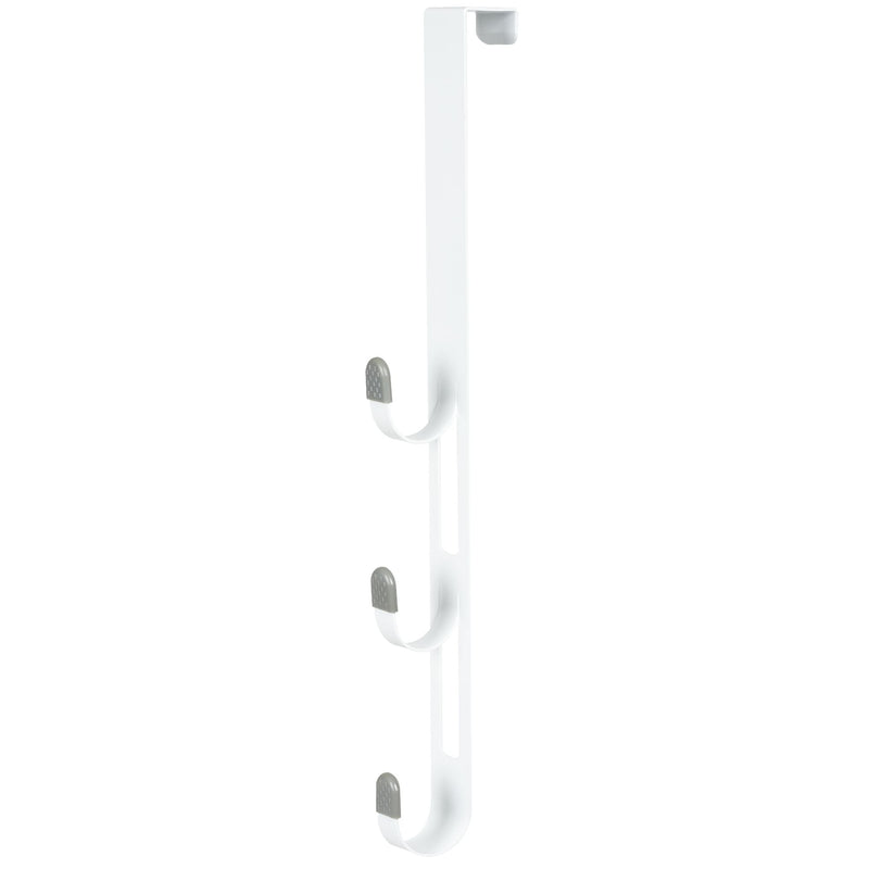 20" Over The Door Metal 3 Hook, White B5038