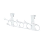 Plastic 10-Hook Over the Door Hook, White, 18.5-in