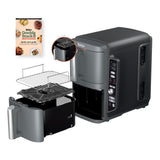 XL Multi-Rack Air Fryer with 2 Baskets & 6 Functions, 10-qt