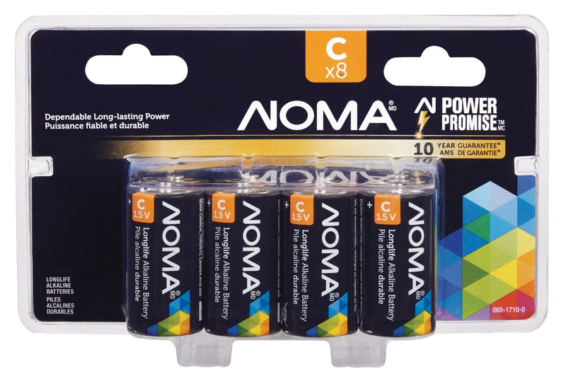 8-pk C Alkaline Batteries, Long Lasting T1361