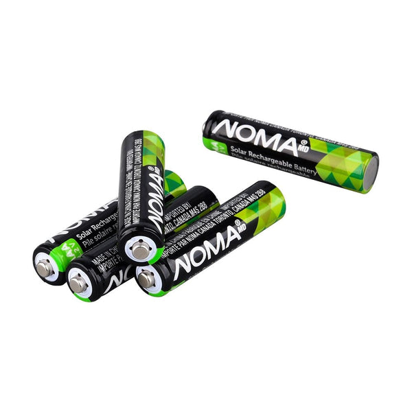 AAA Ni-MH 300mAh Rechargeable Batteries for Solar Lights, 1.2V, 4-pk E6247