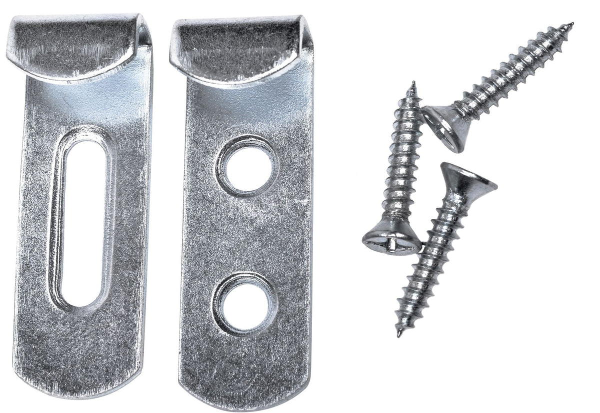 Invisible Mirror Holder, For Frameless Mirrors, Steel Construction, Silver, 4-pk