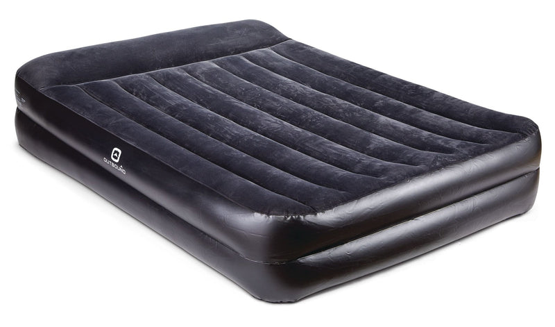 Queen Double-High Inflatable Air Mattress/Airbed with Built-In 120V Pump & Pillow Y1911