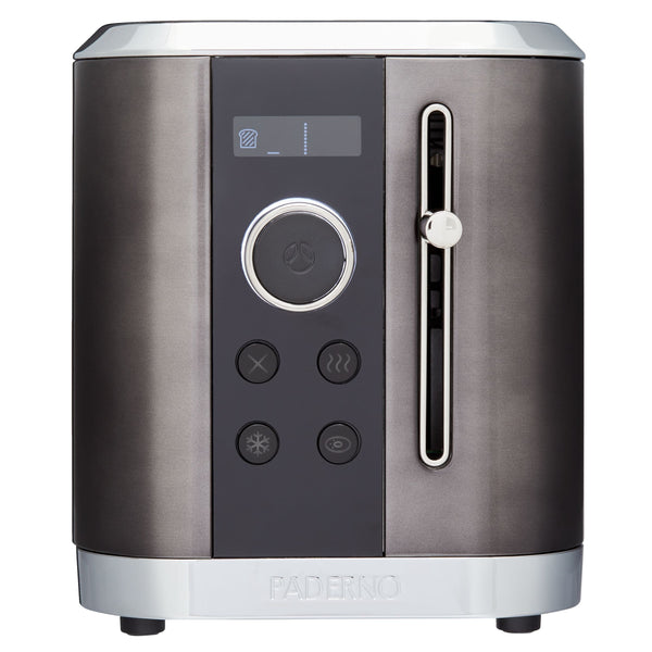 Even Heat Wide Slots Toaster with 9 Settings, Black Stainless Steel, 2-Slices W8616
