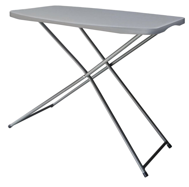 Height Adjustable Plastic & Metal Portable Folding Activity Table, Indoor/Outdoor, White Y9055