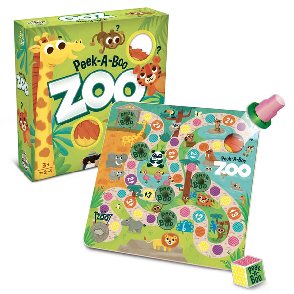 Peek-A-Boo Zoo Dice Rolling Animal Board Game, Ages 3+ P1643