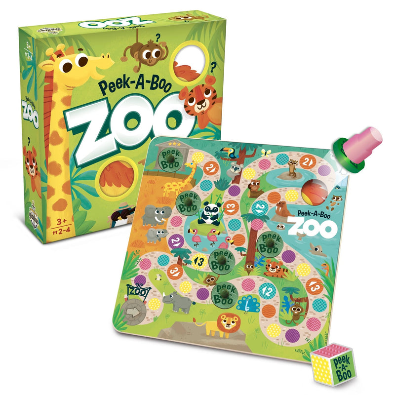 Peek-A-Boo Zoo Dice Rolling Animal Board Game, Ages 3+ P1643