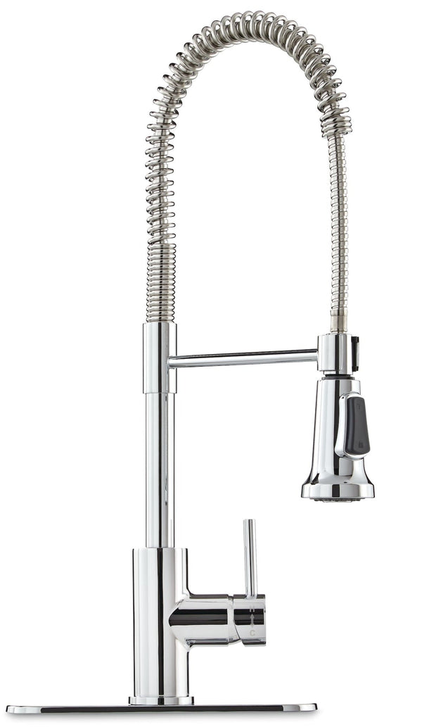 Gourmet Single-Handle Pull-Down Kitchen Faucet, Chrome O4194