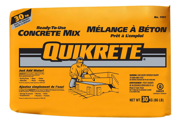 Ready-To-Use Pre-Mixed Multi-Purpose Concrete Mix, Just Add Water, 30-kg C3019