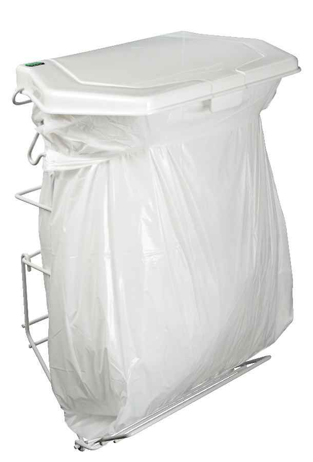 Expandable Kitchen Garbage Bag Holder, Fits 15-L or 21-L bags, Includes 5 bags